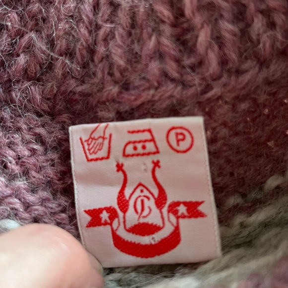 Hand-Knit Nordic Wool Sweater Danish Fair Isle Icelandic Scandinavian Pullover - Picture 7 of 10